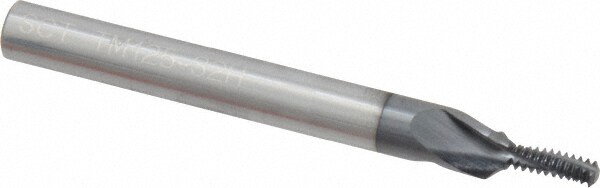 Scientific Cutting Tools TM125-32HA Helical Flute Thread Mill: #10-32, Internal, 3 Flute, 1/4" Shank Dia, Solid Carbide Image