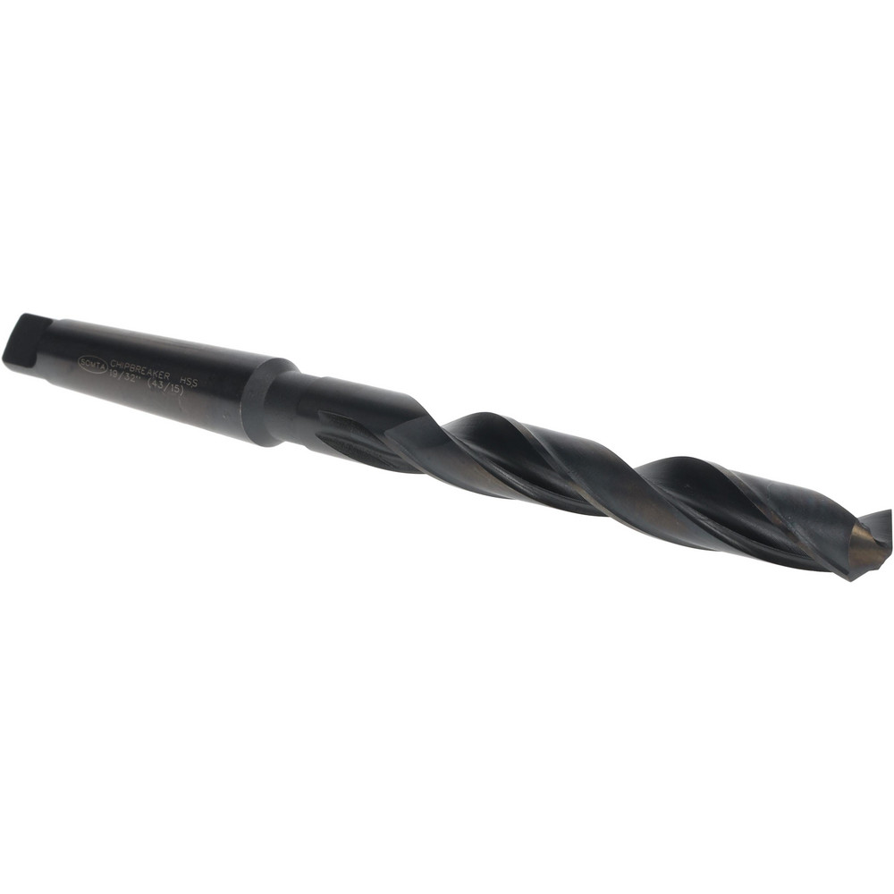 Taper Shank Drill Bit: 19/32" Dia, 2MT, 118 ° Point, High Speed Steel