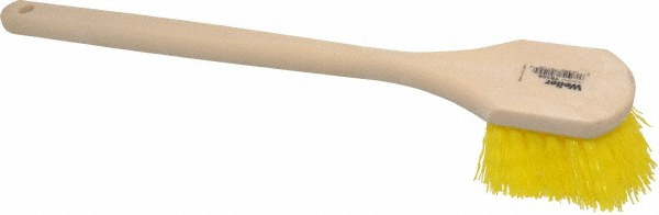 Scrub Brush: Polypropylene Bristles - 20" OAL, Foam Handle, Yellow Bristle