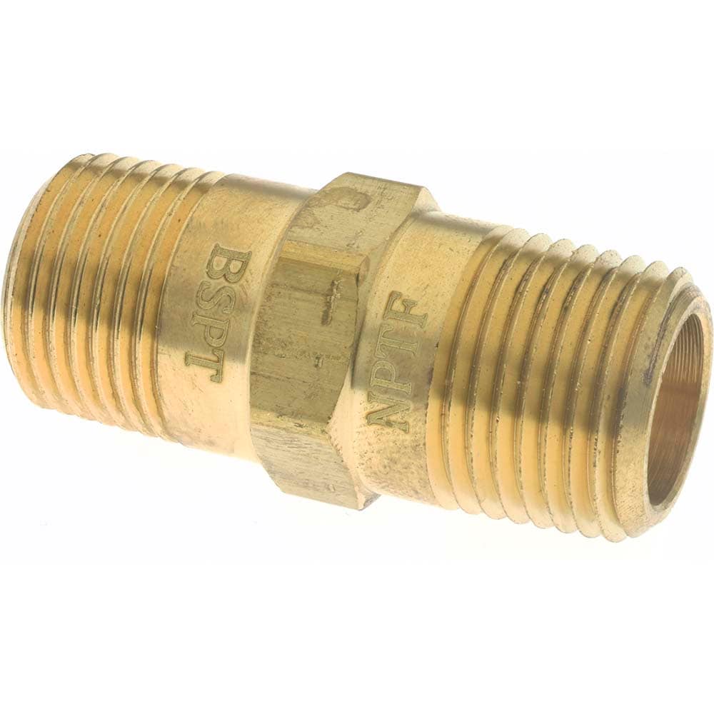 Parker X1/2F3HF-B Industrial Pipe Hex Plug: 1/2" Male Thread, MNPTF x MBSPT Image