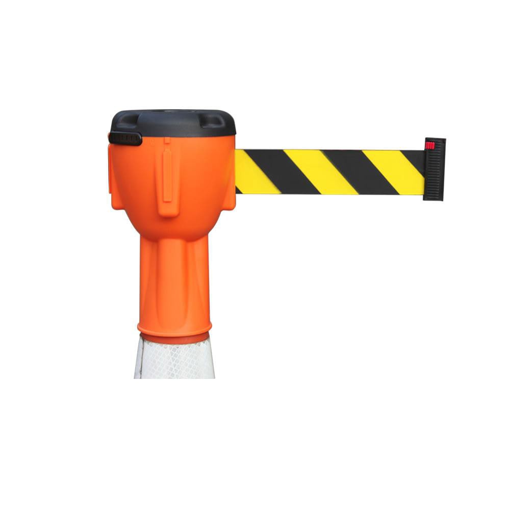 PRO-SAFE BP-CC10-OR-9-YB Pedestrian Barrier Replacement Cassette: Plastic, Orange, Use with Any Plastic Cone Image