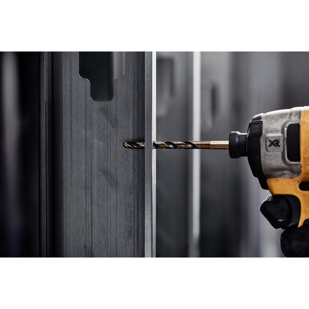 Mechanics Drill Bit:  135&deg,  High-Speed Steel,  Hex Shank,  Split-Point Point