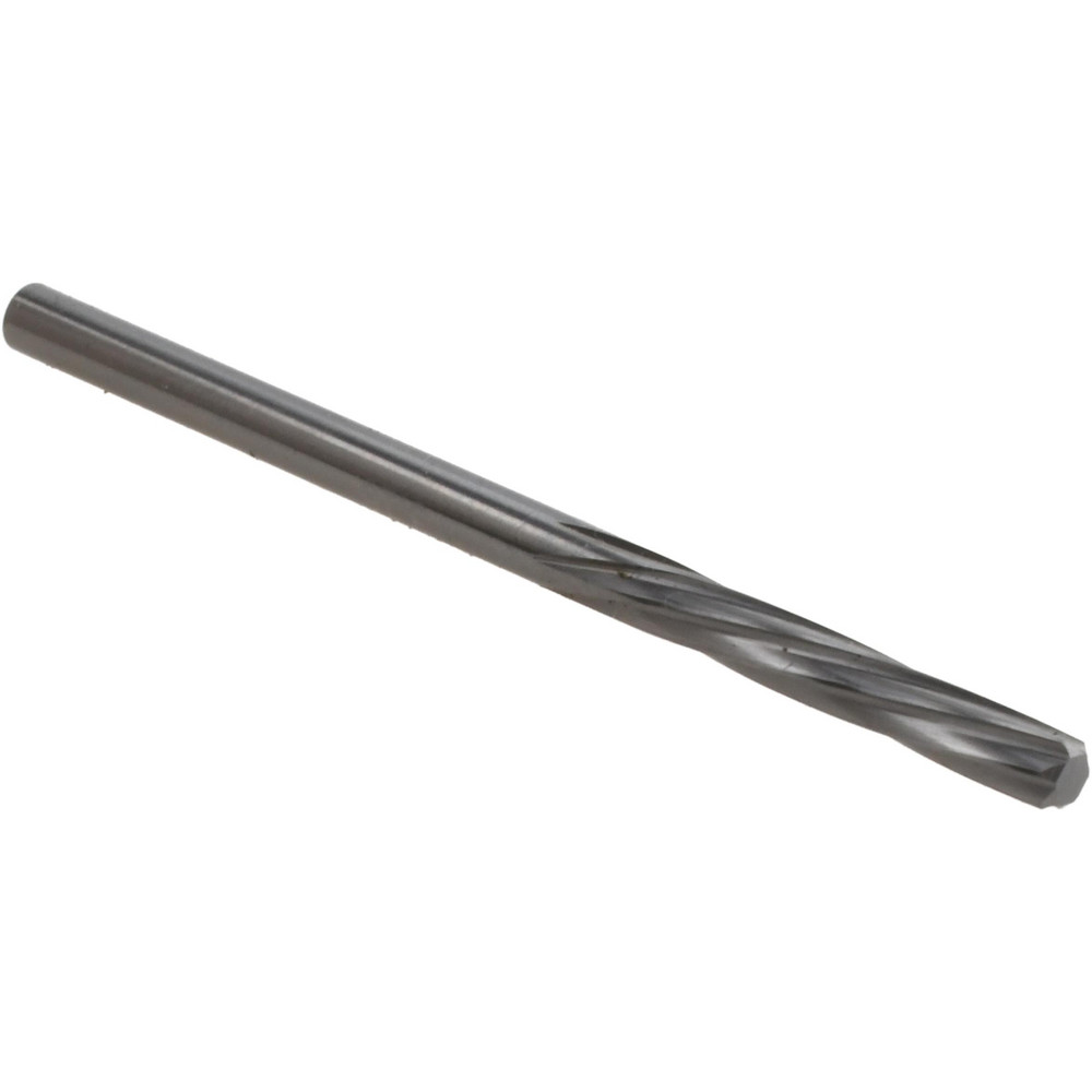 Chucking Reamer: 0.1244" Dia, 2-1/4" OAL, 0.5900" Flute Length, Straight-Cylindrical Shank, Solid Carbide