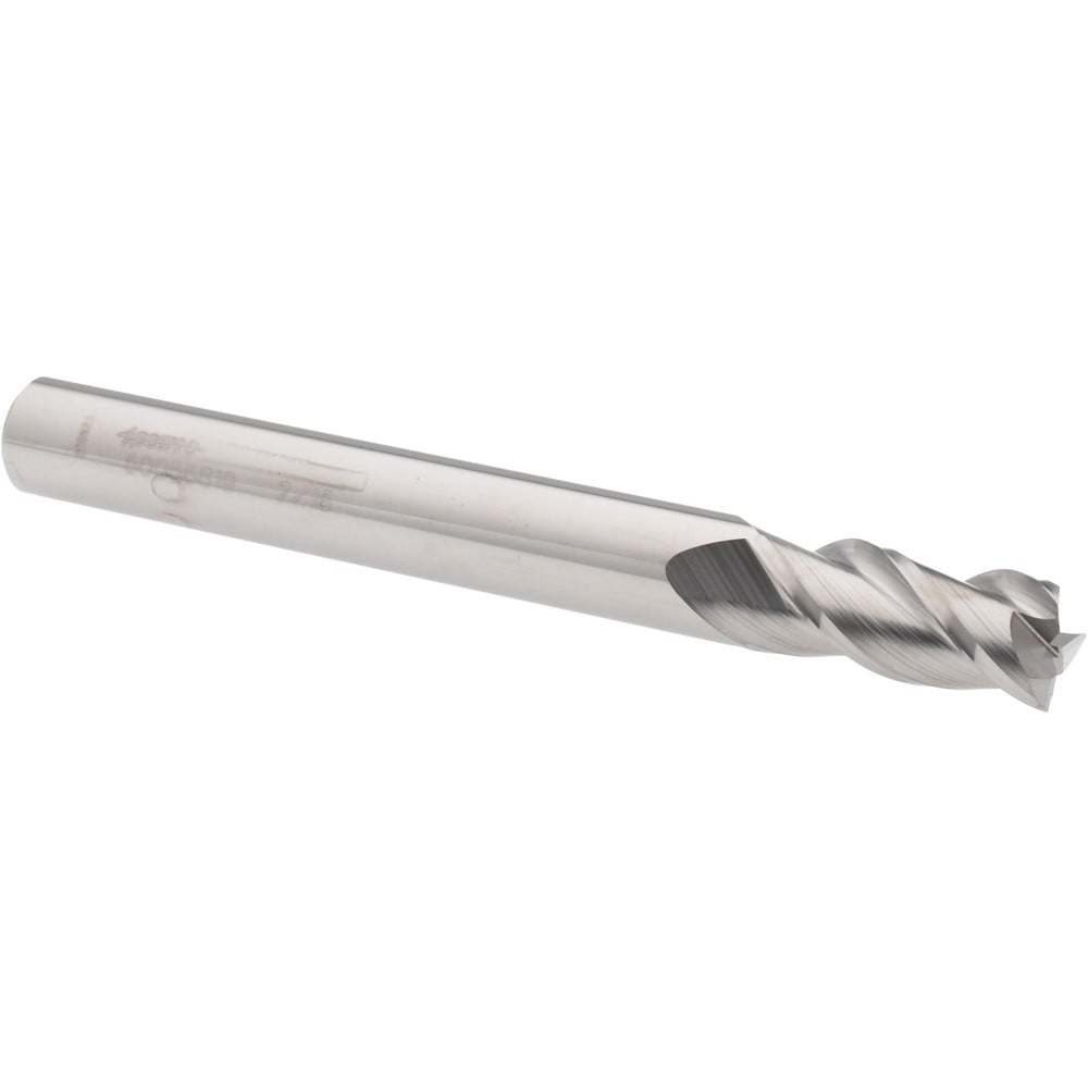 Accupro 12182286 Square End Mill: 7/16 Dia, 1 LOC, 7/16 Shank Dia, 4 OAL, 3 Flutes, Solid Carbide 