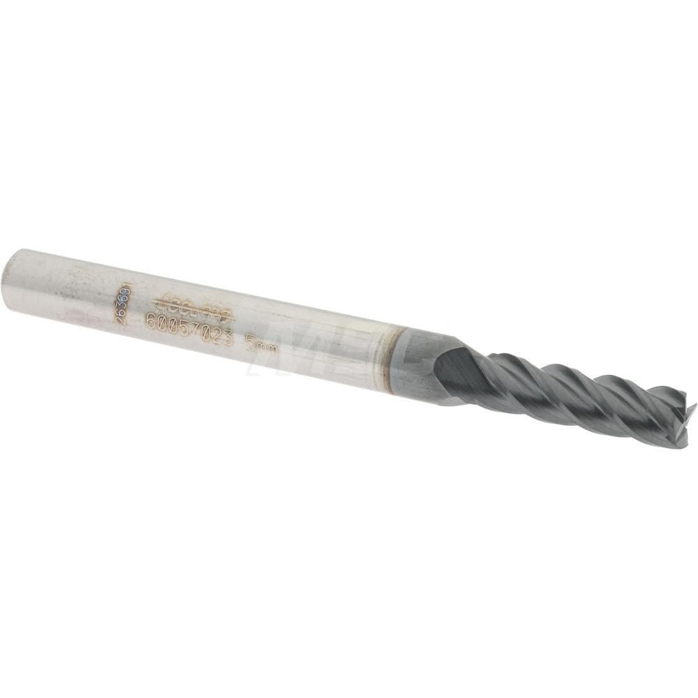 Accupro 12182438 Square End Mill: 0.1969 Dia, 0.6299 LOC, 4 Flutes, Solid Carbide 