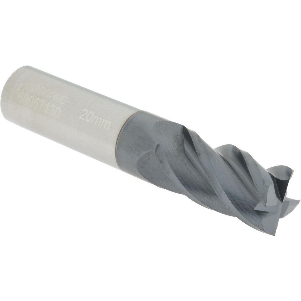Accupro 12182684 Square End Mill: 0.7874 Dia, 1.4961 LOC, 4 Flutes, Solid Carbide Image