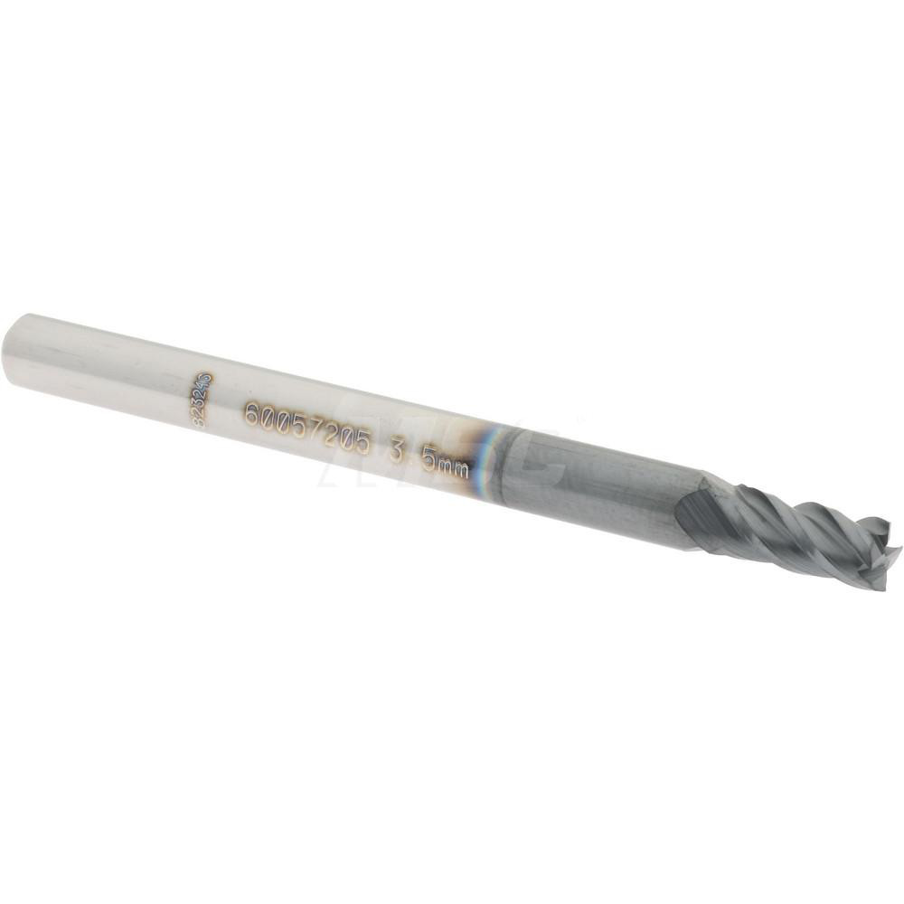 Accupro 12182738 Square End Mill: 0.1378 Dia, 0.2756 LOC, 4 Flutes, Solid Carbide Image