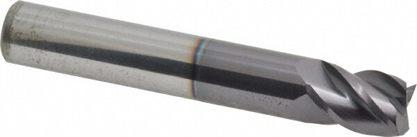 Accupro 12182924 Square End Mill: 0.4724 Dia, 0.6299 LOC, 4 Flutes, Solid Carbide 