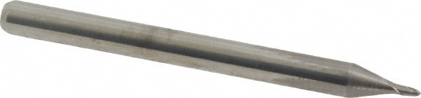 Ball End Mill: 0.035" Dia, 0.053" LOC, 2 Flute, Solid Carbide