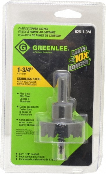 Greenlee 38333 Hole Saw: 1-3/4" Saw Dia 