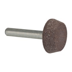 Mounted Point: 3/8" Thick, 1/4" Shank Dia, A35, 60 Grit, Medium