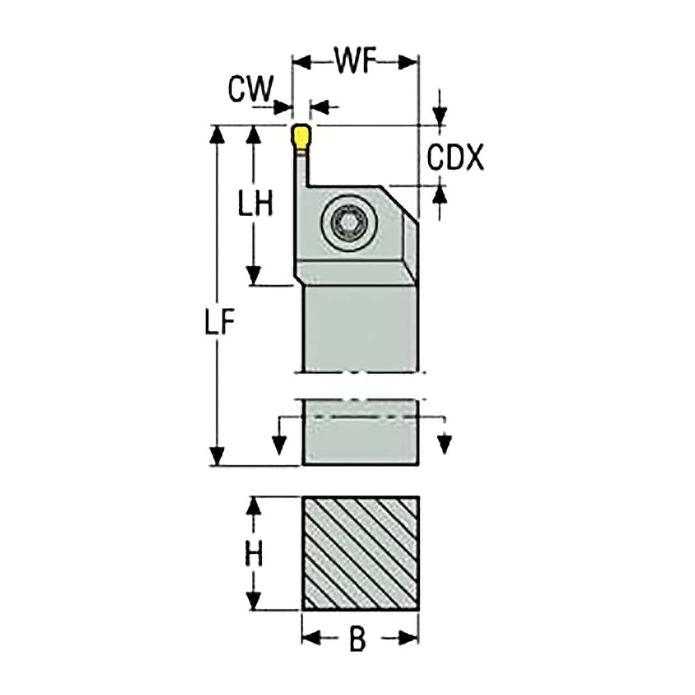 Indexable Turning Toolholder: CFIL 2020K05, Clamp
