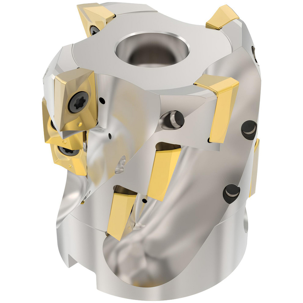 Seco  Super Turbo 63mm Cut Dia 27mm Arbor Hole Dia 33mm Max Depth Indexable SquareShoulder Face Mill  Takes 15 Inserts 90 Lead Angle 63mm