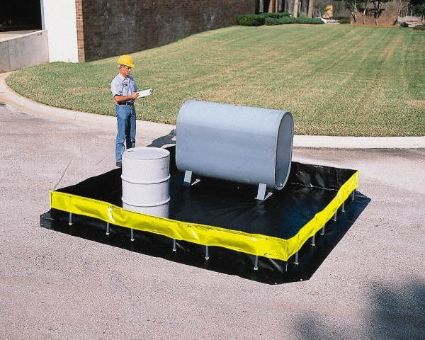 High Wall Collapsible Berm: 748 gal Capacity, 10' Long, 10' Wide, 1' High