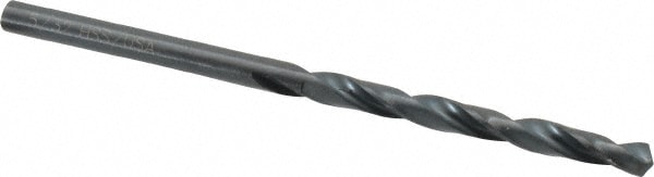 Mechanics Drill Bit: 5/32" Dia, 1180, High Speed Steel, Straight-Cylindrical Shank, Standard Point