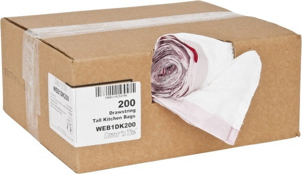 PRO-SOURCE WEB1DK200 Household Trash Bag: 13 gal, 0.9 mil, Pack of (200) 