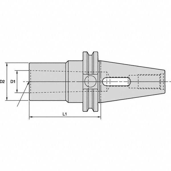 Kennametal CAT40 Outside Taper, 3MT Inside Taper, CAT to Morse Taper