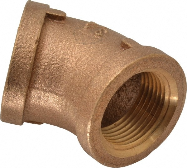 Brass Pipe 45 ° Elbow: 3/4" Fitting, Threaded, FBSPT x FBSPT, Class 125