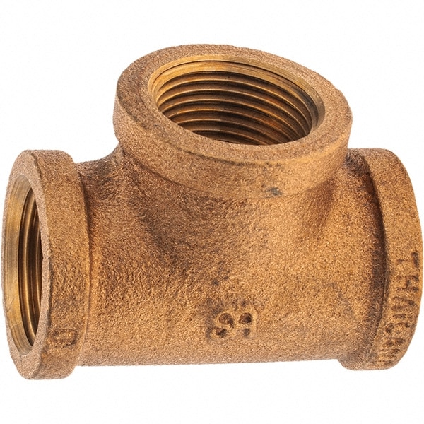 Brass Pipe Tee: 3/4" Fitting, Threaded, FBSPT x FBSPT x FBSPT, Class 125