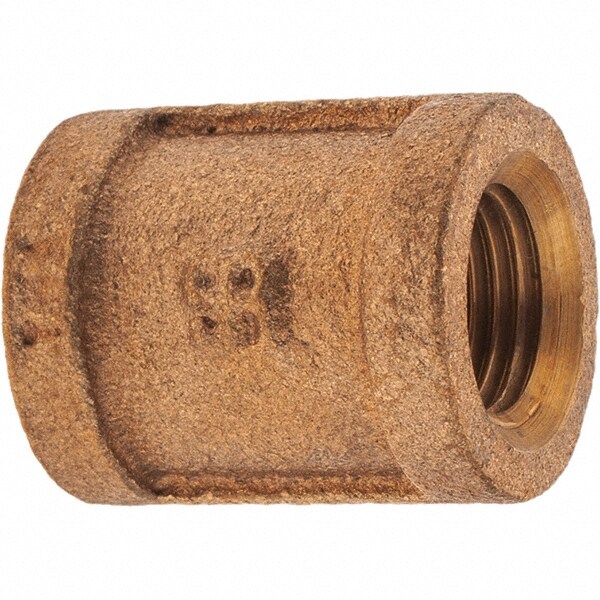 Brass Pipe Coupling: 1/4" Fitting, Threaded, FBSPT x FBSPT, Class 125