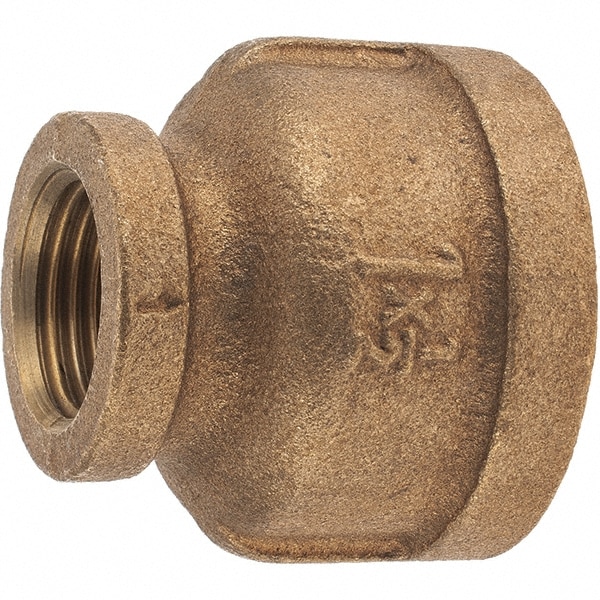 Merit Brass XB112-1608 Brass Pipe Reducing Coupling: 1 x 1/2" Fitting, Threaded, FBSPT x FBSPT, Class 125 Image