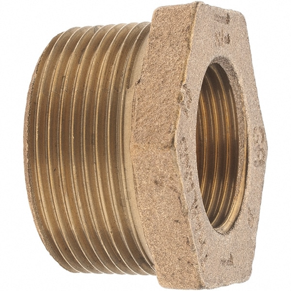 Merit Brass XB114-2416 Brass Pipe Bushing: 1-1/2 x 1" Fitting, Threaded, FBSPT x FBSPT, Class 125 Image