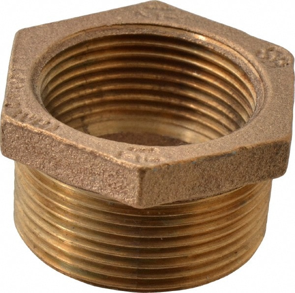 Merit Brass XB114-2420 Brass Pipe Bushing: 1-1/2 x 1-1/4" Fitting, FBSPT x FBSPT, Class 125 Image