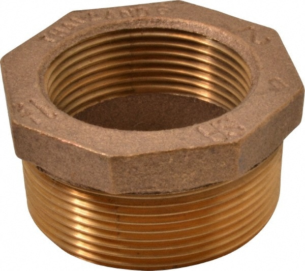 Merit Brass XB114-3224 Brass Pipe Bushing: 2 x 1-1/2" Fitting, Threaded, FBSPT x FBSPT, Class 125 Image