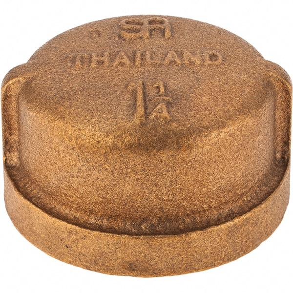 Brass Pipe End Cap: 1-1/4" Fitting, FBSPT, Class 125
