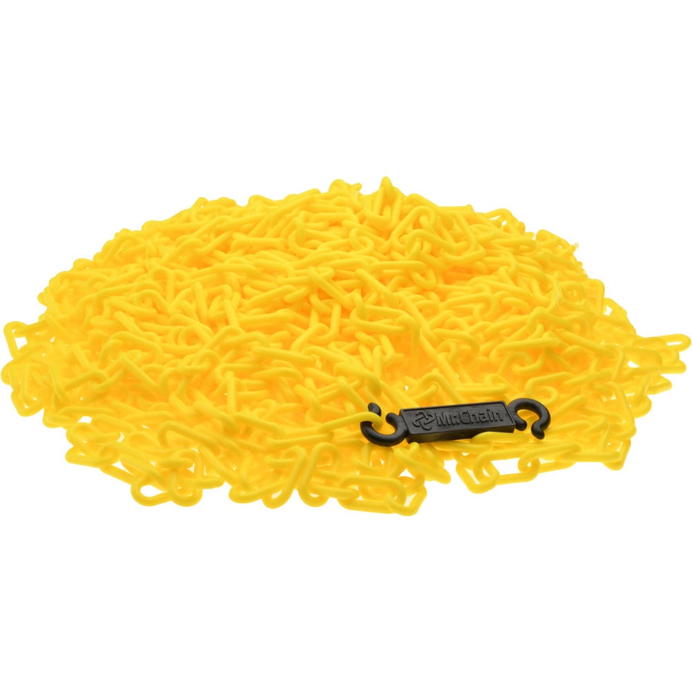 Chain: Plastic, Yellow, 100' Long, 1-1/2" Wide