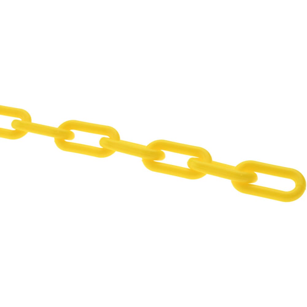 PRO-SAFE - Chain: Plastic, Yellow, 100' Long, 1-1/2