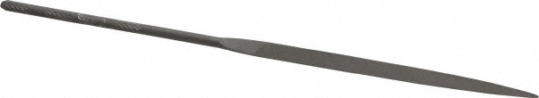 Nicholson 6-1/4" Needle Precision Swiss Pattern Half Round File - 4 Cut, 3" LOC, w/ Tang | Part #T37821