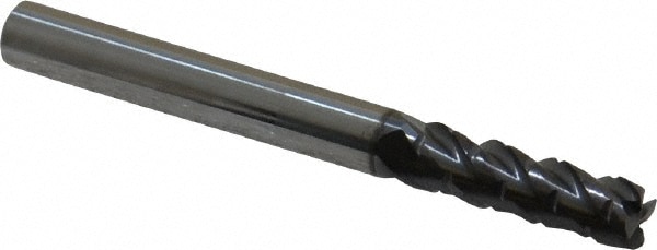 ProMax 120-01614 Corner Radius End Mill: 1/4" Dia, 3/4" LOC, 0.02" Radius, 4 Flutes, Solid Carbide Image