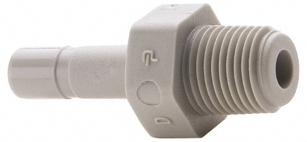 Push-To-Connect Tube Fitting: Tube Stem Adapter, 1/4" Thread, 5/16" OD