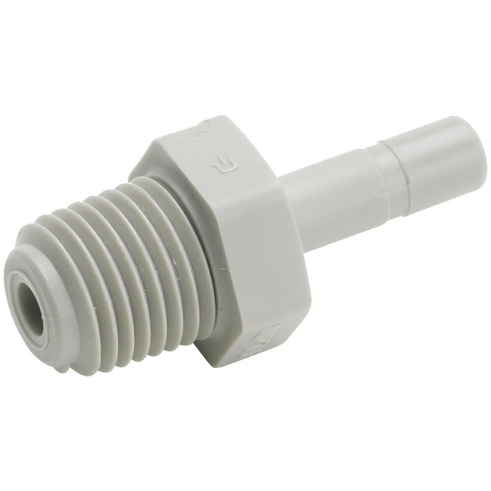 Push-To-Connect Tube Fitting: Tube Stem Adapter, 1/8" Thread, 5/16" OD