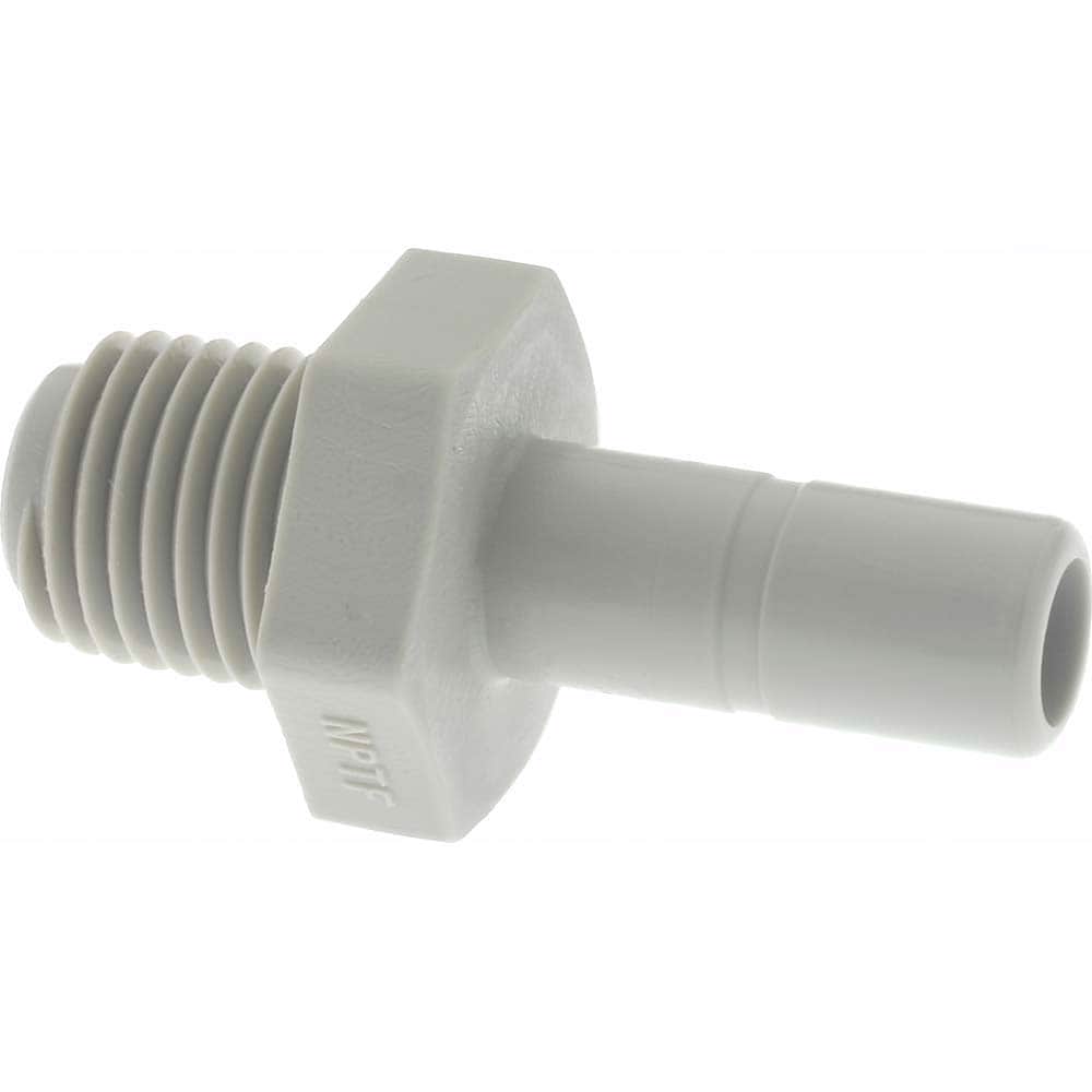 Push-To-Connect Tube Fitting: Tube Stem Adapter, 1/4" Thread, 3/8" OD