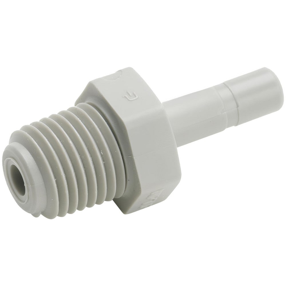 Push-To-Connect Tube Fitting: Tube Stem Adapter, 3/8" Thread, 3/8" OD