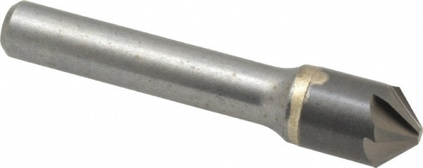 Made in USA C6NC-1/2-90 1/2" Head Diam, 3/8" Shank Diam, 6 Flute 90° Solid Carbide Countersink Image