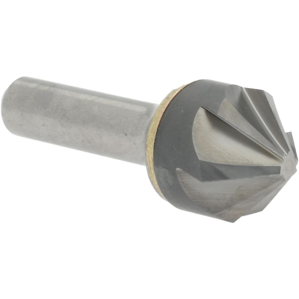 Made in USA C6NC-1-90 1" Head Diam, 1/2" Shank Diam, 6 Flute 90° Solid Carbide Countersink Image