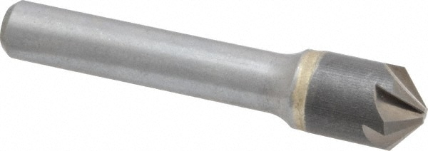 Made in USA C6NC-1/2-100 1/2" Head Diam, 3/8" Shank Diam, 6 Flute 100° Solid Carbide Countersink Image