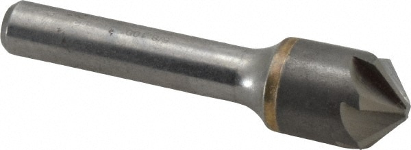 Made in USA C6NC-5/8-100 5/8" Head Diam, 3/8" Shank Diam, 6 Flute 100° Solid Carbide Countersink Image