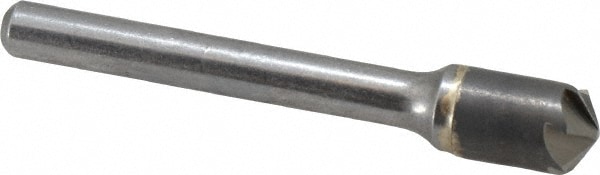 Made in USA C6NC-3/8-120 3/8" Head Diam, 1/4" Shank Diam, 6 Flute 120° Solid Carbide Countersink Image