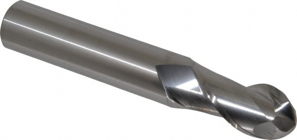 Accupro 12184271 Ball End Mill: 1" Dia, 2" LOC, 2 Flute, Solid Carbide Image