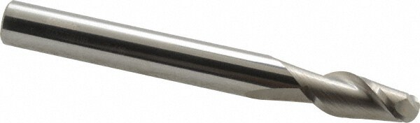 Accupro 12184289 Ball End Mill: 0.4375" Dia, 1" LOC, 2 Flute, Solid Carbide 