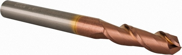 Ball End Mill: 0.5625" Dia, 2" LOC, 2 Flute, Solid Carbide