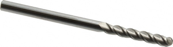 Accupro 12184463 Ball End Mill: 0.1875" Dia, 1.125" LOC, 3 Flute, Solid Carbide 