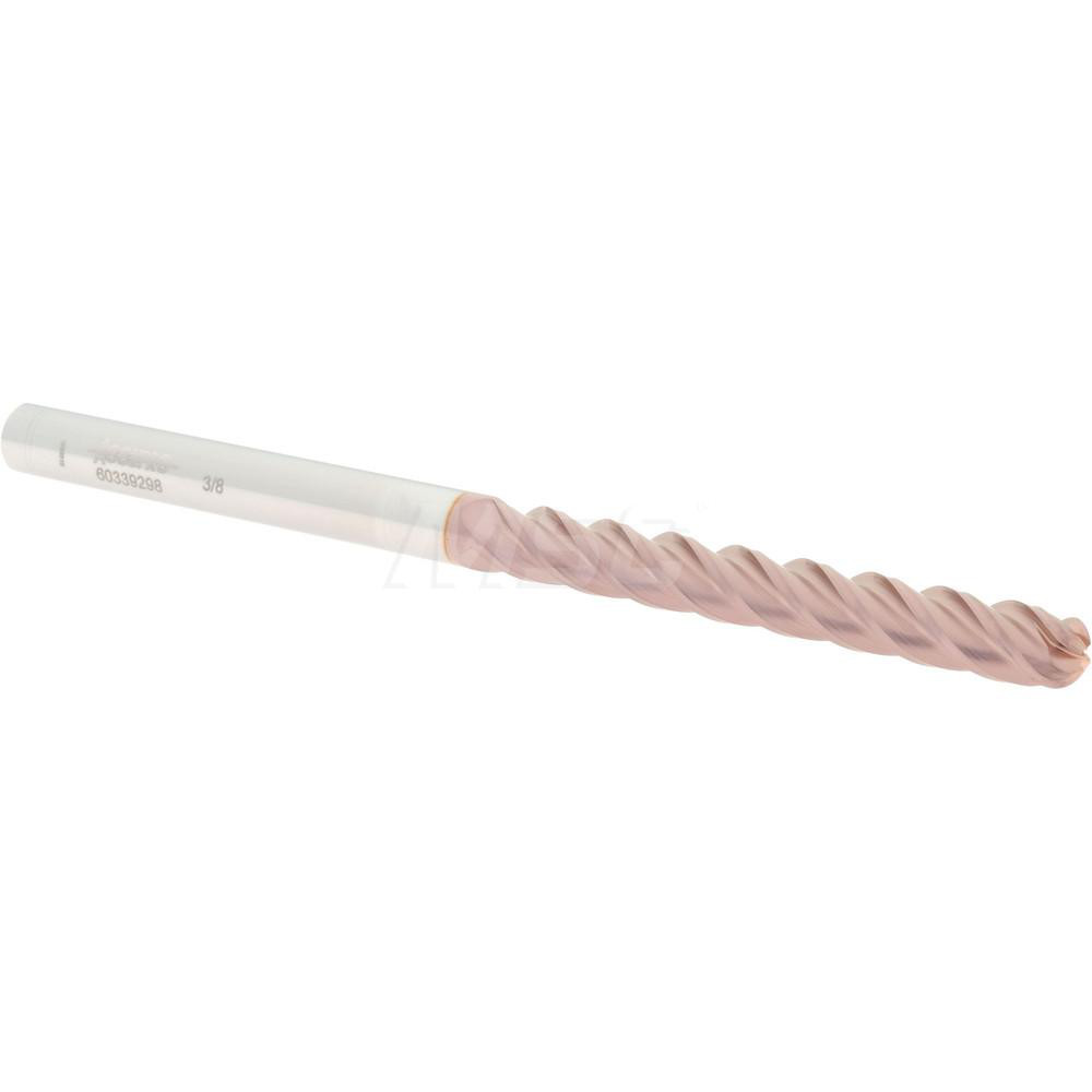 12184971 Ball End Mill: 0.375" Dia, 3" LOC, 4 Flute, Solid Carbide  