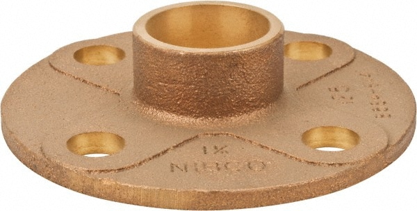 1-1/4" Pipe, 4-5/8" OD, Cast Copper Companion Pipe Flange