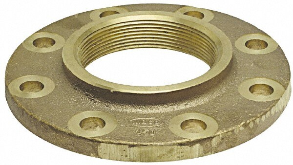 2" Pipe, 6" OD, Cast Copper Threaded Companion Pipe Flange