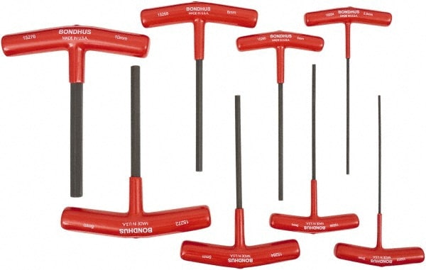 Bondhus 15287 8 Piece T-Handle Cushion Grip Hex Key Set Image